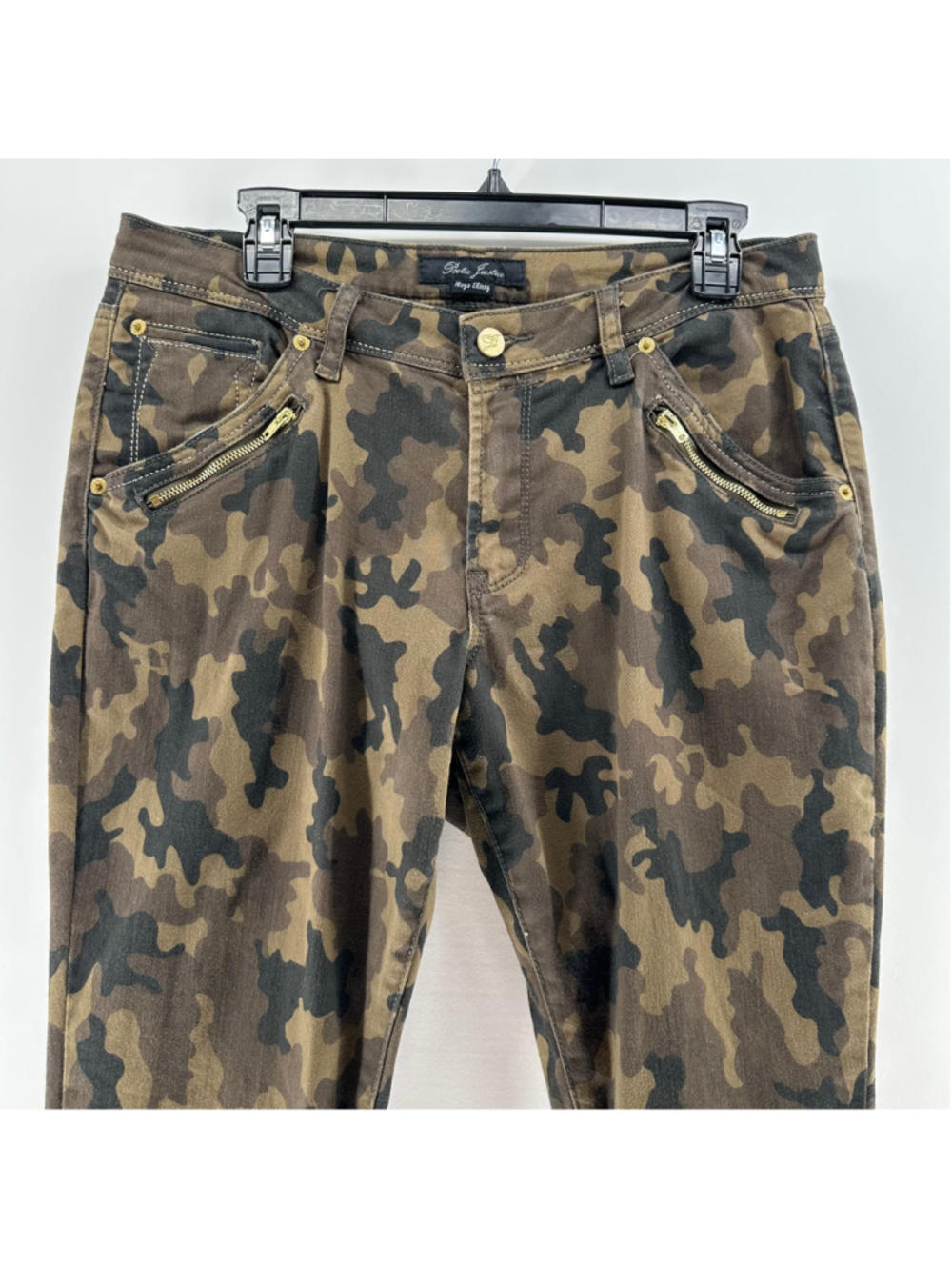 Poetic Justice MAYA SKINNY Women's 30 Curvy Fit CAMO ROCKER Stretch Jeans 12 - Picture 3 of 10